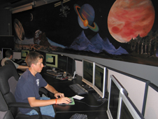 Image of student working on LCROSS project.