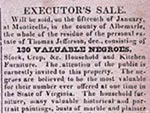 <cite>Charlottesville Central Gazette.</cite> "Executor's                   Sale"