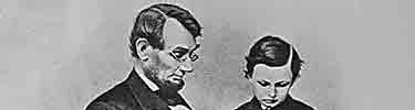 Photo of Abraham Lincoln and son Thomas [Tad]