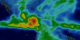 Monthly average rainfall measurements over Honduras during Hurricane Mitch in October 1998, as measured by TRMM