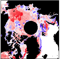 Figure 4: Melt onset anomaly maps, 2002-2005