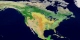 This animation of North and Central America shows each of the 17 MODIS landcover classes individually and then the series repeats with the classes appearing together.