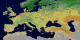This animation of Europe shows each of the 17 MODIS landcover classes individually and then the series repeats with the classes appearing together.