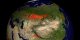 This animation shows fires detected over Asia from 8-21-2001 through 8-20-2002  with a clock inset.