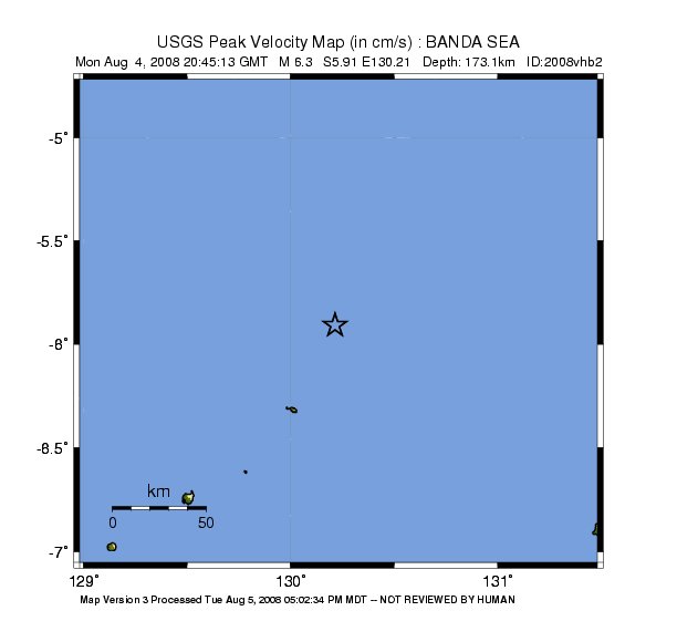 Peak Ground Velocity Image