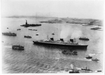 S.S. Normandie arriving in New York Harbor on maiden voyage