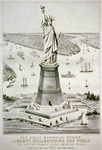 Print showing the Statue of Liberty