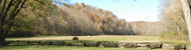 Picture of the field Thomas Lincoln farmed while they lived at Knob Creek