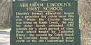 Picture of State Historic Marker 1482 about Lincoln's first school house