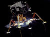 Apollo 11 lunar module Eagle orbits the moon