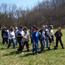 A picture of visitors on a Ranger led walk at the Boyhood Home Unit at Knob Creek