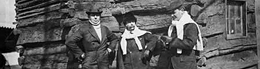 A historic picture of Richard L. Jones, Clarence Mackay, and Robert Collier, Board members of the Lincoln Farm Association