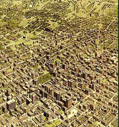 Detail from: Los Angeles 1909. Los Angeles: Birds eye View Publishing Co., 1909