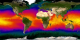 This animation shows the sea surface temperature for the first part of 2005.