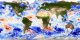 This animation shows the Sea Surface Temperature Anomaly for the first part of 2005.
