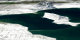 This image is of the Great Salt Lake, looking south
towards Salt Lake City, Utah.