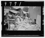 Bomb-damaged trailers at the Gaston Motel, Birmingham, Alabama