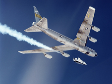X-38 flies free from NASA's B-52 mothership.