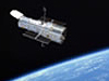 Image of the Hubble in orbit around Earth