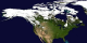 This animation shows snow cover over North America during the winter of 2001-2002.  Data was collected every 8 days, and the results are shown fading into the next valid data set.