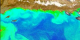 Transitions between relatively cloud free scenes of the San Diego region, using true color land and clouds with false color-chlorophyll water images, all from SeaWiFS