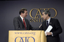 Secretary Gutierrez is greeted at the CATO Institute