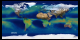 This animation of global precipitation cycles through the climatology data for the twelve months of the year and then repeats the cycle twice.