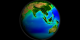 A print resolution picture of SeaWiFS global biosphere decadal average over Asia and Australia.