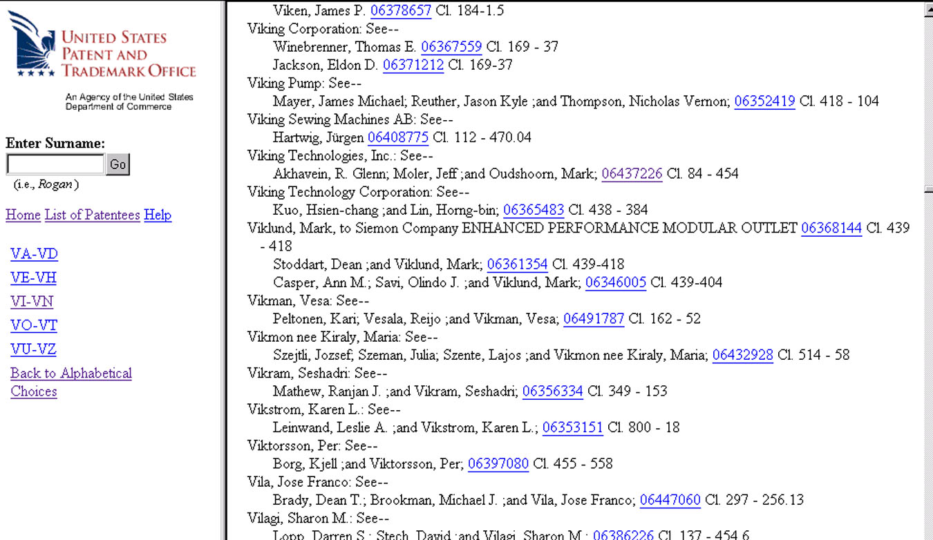 Figure 2 eOG:P Patentee Index