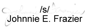 Signature of Johnnie E. Frazier