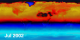 This animation shows the monthly average clear-sky net
radiant flux from CERES for July 2002 through June 2004.