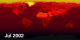 This animation shows the monthly average clear-sky outgoing
shortwave flux from CERES for July 2002 through June 2004.