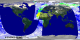 This animation shows 29 orbits (2 days) of CERES
measurements of regions of solar reflectivity, from June 20-21, 2003.