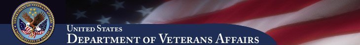 Veterans Affairs banner with U.S. Flag
