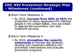 Slide 27: CDC HIV Prevention Strategic Plan –Milestones (continued)