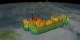 Deep convective 15 km clouds (in red) can be seen in the eyewall of Tropical Storm Wilma on October 17, 2005.  