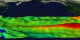 Four animations of data sets in the Pacific from January 1997 through July 1998, showing the difference of El Nino conditions from normal.  The data sets are sea surface height anomaly, sea surface temperature anomaly, and sea surface wind anomaly.