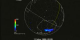 An x-ray image of the South Pole on May 11, 1999 taken by the PIXIE instrument on Polar, indicating enegetic electron fluxes striking the upper atmosphere