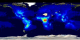 This animation shows an accumulation of daily
lightning climatology values for a typical year. That is, the
first frame shows the number of flashes per square kilometer
that occurred on a typical January 1 during the multi-year data
collection period, the second frame shows the total of Jan 1 and
Jan 2 flashes, the third frame shows Jan 1 through Jan 3, and so
on until the last frame (#365) which shows the total
accumulation for a typical year. As the year progresses, more
and more of the Earth experiences lightning, and hard-hit areas
experience more strikes. The most intense activity is in central
Africa. Areas where no lightning was measured are transparent,
letting the background image show through. The data pixels are
2.5deg on a side (144x72 pixels globally), and each frame has
been magnified to 720x360 pixels for greater
clarity.