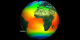 Sea surface temperature climatology on a rotating globe, averaged from NOAA AVHRR measurements for the period January 1982 through December 1988