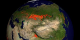 This animation shows fires detected over Asia from 8-21-2001 through 8-20-2002.