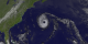 Hurricane Erin on 9-10-01 as seen through VIRS-IR and GOES-IR.  MODIS-bluemarble is in the background.