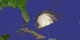 A fly-in to Hurricane Dennis on August 27, 1999, showing the three-dimensional structure of the precipitation as measured by the Precipitation Radar instrument on TRMM.  In this animation, a surface of constant precipitation is colored by the value of the precipitation on the ground under the surface.  The global cloud cover data was measured by GOES.