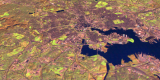Landsat view of Baltimore, Maryland and the north end of the Chesapeake Bay