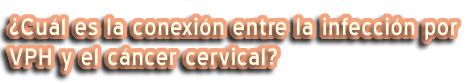 ¿Cuál es la conexión entre la infección por VPH y el cáncer cervical?