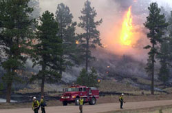 Hayman Wildfire in Colorado, June 2002