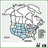 Distribution of Verbesina encelioides (Cav.) Benth. & Hook. f. ex A. Gray ssp. exauriculata (B.L. Rob. & Greenm.) J.R. Coleman. . Image Available. 