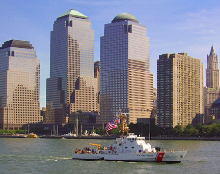 USCGC Bainbridge Island on patrol near New York City.