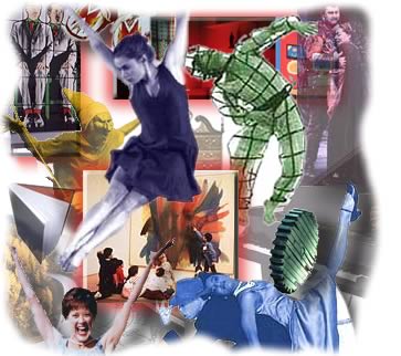 collage of arts-related images