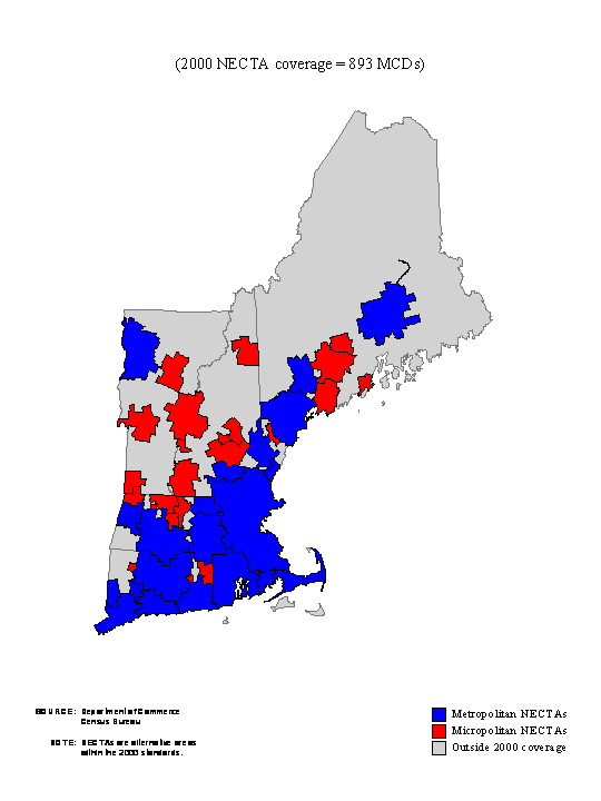 Map of 2000 Metropolitan and Micropolitan NECTAs